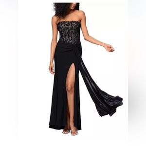 AQUA Lace Corset Gown